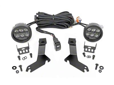 Rough Country Suspension 3.50-Inch Round Amber DRL LED Ditch Light Kit (99-06 Silverado 1500)