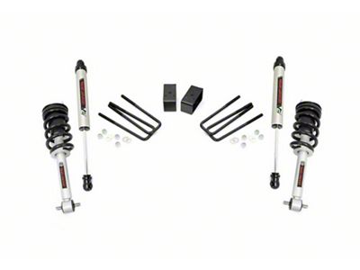 Rough Country 3.50-Inch Suspension Lift Kit with Lifted Struts and V2 Monotube Shocks (07-13 2WD Silverado 1500)