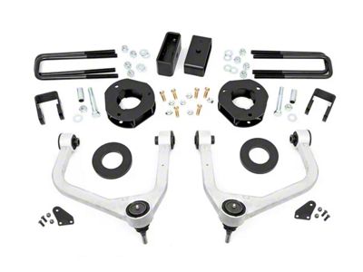 Rough Country 3.50-Inch Suspension Lift Kit with Upper Control Arms (19-25 Silverado 1500 Crew Cab w/ 5.80-Foot Short Box & Adaptive Ride Control, Excluding Trail Boss)