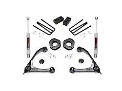 Rough Country 3.50-Inch Suspension Lift Kit with Upper Control Arms and Premium N3 Shocks (07-18 2WD Silverado)