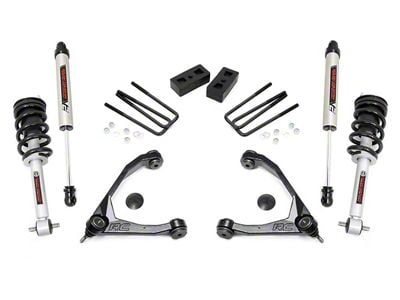 Rough Country 3.50-Inch Upper Control Arm Suspension Lift Kit with Lifted Struts and Premium N3 Shocks (07-13 2WD Silverado 1500)