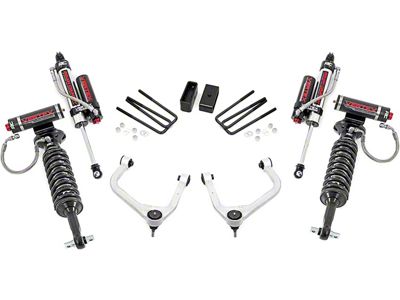 Rough Country 3.50-Inch Forged Upper Control Arm Suspension Lift Kit with Vertex Adjustable Coil-Overs and Vertex Shocks (19-25 4.3L, 5.3L, 6.2L Silverado 1500 w/ Rear Multi-Leaf Pack Springs, Excluding Trail Boss & ZR2)