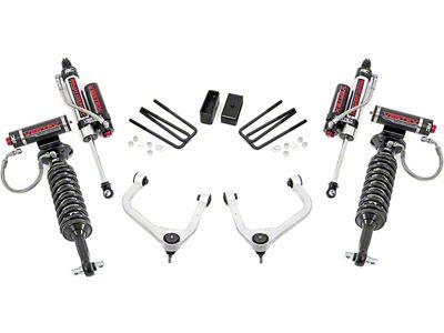 Rough Country 3.50-Inch Forged Upper Control Arm Suspension Lift Kit with Vertex Adjustable Coil-Overs and Vertex Shocks (19-24 4.3L, 5.3L, 6.2L Silverado 1500 w/ Rear Multi-Leaf Pack Springs, Excluding Trail Boss & ZR2)