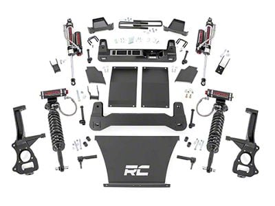 Rough Country 4-Inch Suspension Lift Kit with Vertex Adjustable Coil-Overs and Vertex Reservoir Shocks (19-24 Silverado 1500 Trail Boss, Excluding Diesel)