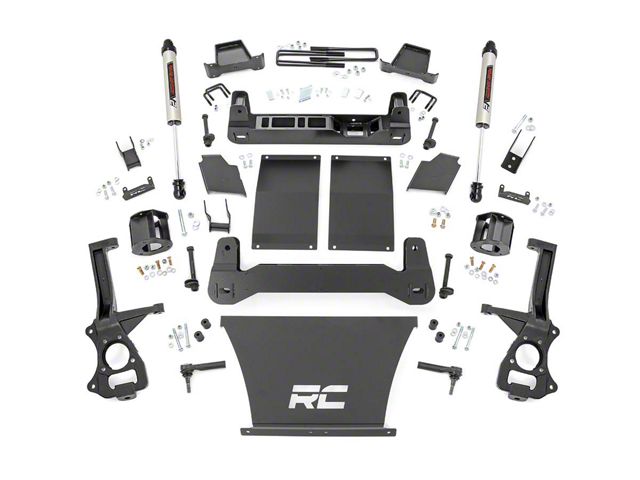 Rough Country 4-Inch Suspension Lift Kit with Strut Spacers and V2 Monotube Shocks (19-24 Silverado 1500 Trail Boss, Excluding Diesel)
