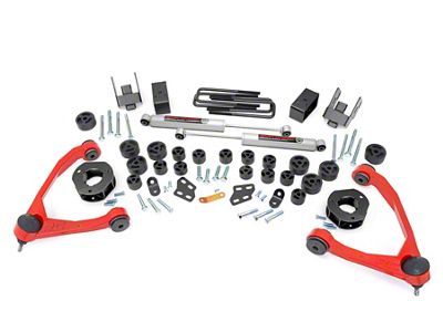 Rough Country 4.75-Inch Combo Suspension Lift Kit; Red (07-13 2WD Silverado 1500)