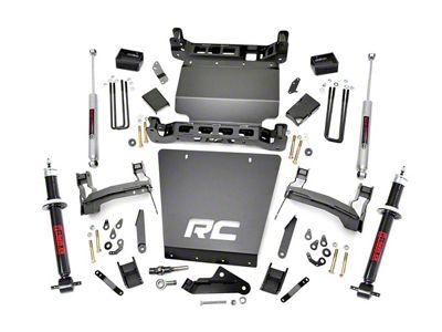 Rough Country 5-Inch Bracket Kit Suspension Lift Kit with Lifted Struts and Premium N3 Shocks (14-18 4WD Silverado 1500)
