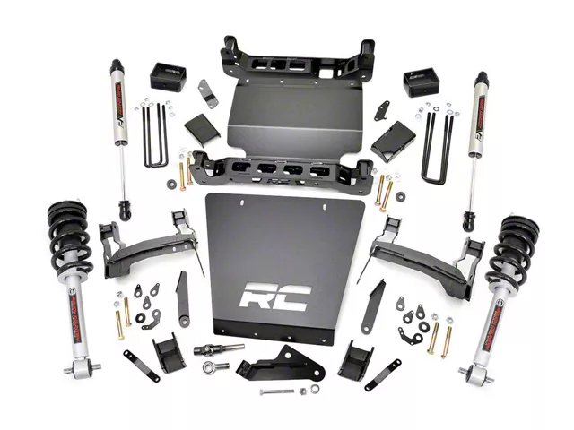 Rough Country 5-Inch Bracket Suspension Lift Kit with Premium N3 Shocks (14-18 4WD Silverado 1500)
