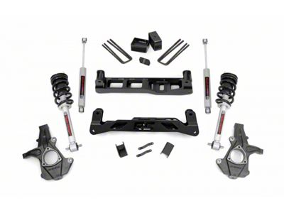 Rough Country 5-Inch Suspension Lift Kit with Lifted Struts and Premium N3 Shocks (07-13 2WD Silverado 1500)