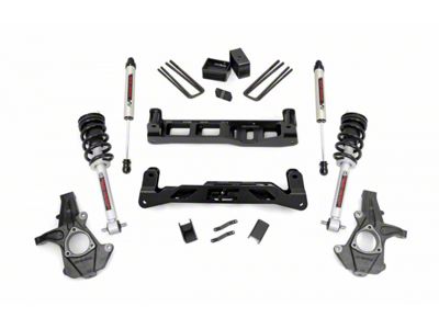 Rough Country 5-Inch Suspension Lift Kit with Lifted Struts and V2 Monotube Shocks (07-13 2WD Silverado 1500)