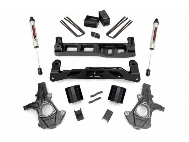 Rough Country 5-Inch Suspension Lift Kit with V2 Monotube Shocks (07-13 2WD Silverado 1500)