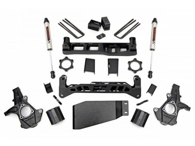 Rough Country 5-Inch Suspension Lift Kit with V2 Monotube Shocks (07-13 4WD Silverado 1500)
