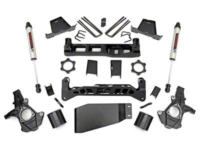 Rough Country 6-Inch Suspension Lift Kit with V2 Monotube Shocks (07-13 4WD Silverado 1500)