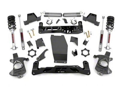 Rough Country 6-Inch Suspension Lift Kit with Lifted N3 Struts and Premium N3 Shocks (14-18 4WD Silverado 1500 w/ Stock Cast Aluminum or Stamped Steel Control Arms)