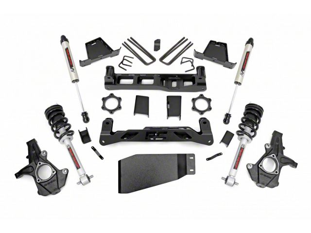 Rough Country 6-Inch Suspension Lift Kit with Lifted N3 Struts and V2 Monotube Shocks (07-13 4WD Silverado 1500)