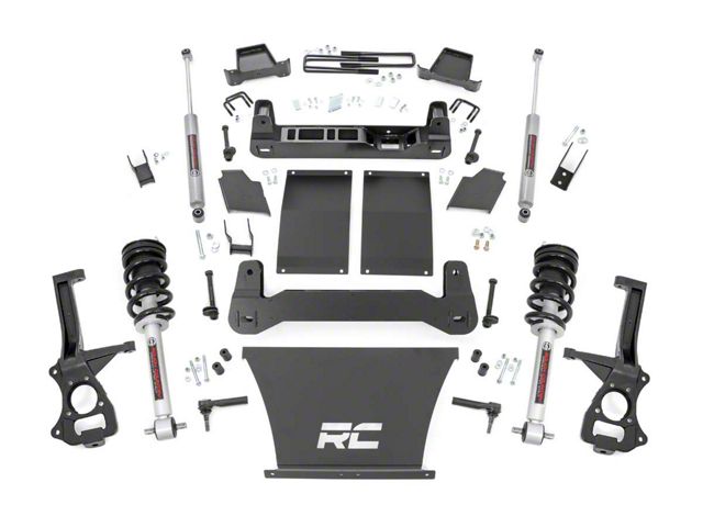 Rough Country 6-Inch Suspension Lift Kit with N3 Struts and Premium N3 Shocks (19-24 4.3L, 5.3L, 6.2L Silverado 1500 w/ Rear Multi-Leaf Pack Springs, Excluding Trail Boss & ZR2)