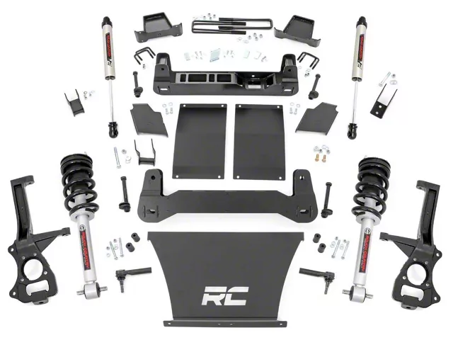 Rough Country 6-Inch Suspension Lift Kit with N3 Struts and V2 Monotube Shocks (19-24 4.3L, 5.3L, 6.2L Silverado 1500 w/ Rear Multi-Leaf Pack Springs, Excluding Trail Boss & ZR2)
