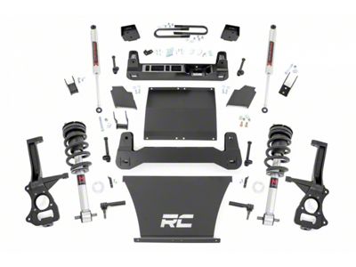 Rough Country 6-Inch Suspension Lift Kit with M1 Struts and M1 Rear Shocks (19-24 4.3L, 5.3L, 6.2L Silverado 1500 w/ Rear Composite Mono-Leaf Springs, Excluding Trail Boss & ZR2)