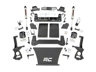 Rough Country 6-Inch Suspension Lift Kit with Strut Spacers and V2 Monotube Shocks (19-24 4.3L, 5.3L, 6.2L Silverado 1500 w/ Rear Multi-Leaf Pack Springs, Excluding Trail Boss & ZR2)