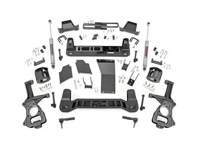 Rough Country 6-Inch Suspension Lift Kit with Strut Spacers and Premium N3 Shocks (19-24 4.3L, 5.3L, 6.2L Silverado 1500 w/ Rear Multi-Leaf Pack Springs, Excluding Trail Boss & ZR2)