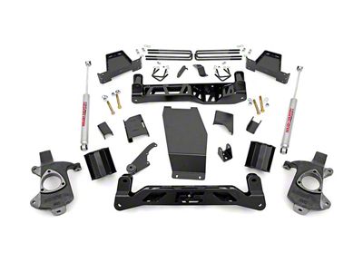 Rough Country Suspension 6-Inch Suspension Lift Kit with Premium N3 Shocks (14-17 4WD Silverado 1500 w/ Stock Cast Steel Control Arms)