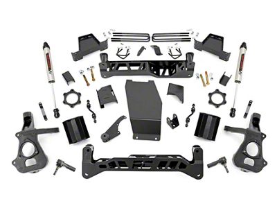 Rough Country 7-Inch Knuckle Suspension Lift Kit with V2 Monotube Shocks (14-18 4WD Silverado 1500)