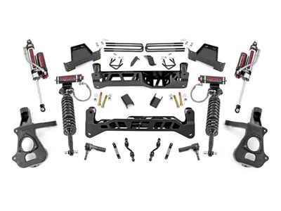Rough Country Suspension 7-Inch Suspension Lift Kit with Vertex Adjustable Coil-Overs and Vertex Reservoir Shocks (14-18 2WD Silverado 1500 w/ Stock Cast Steel Control Arms)