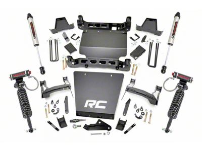 Rough Country 7-Inch Bracket Suspension Lift Kit with Vertex Adjustable Coil-Overs and V2 Monotube Shocks (14-16 4WD Silverado 1500 w/ Stock Cast Steel or Aluminum Control Arms)