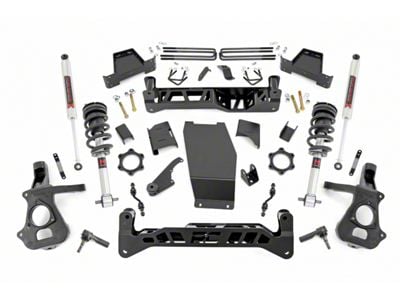 Rough Country 7-Inch Suspension Lift Kit with M1 Monotube Shocks (14-18 4WD Silverado 1500 w/ Stock Cast Steel Control Arms)