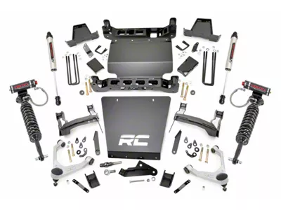 Rough Country 7-Inch Suspension Lift Kit with Vertex Coil-Overs and V2 Monotube Shocks (16-18 4WD Silverado 1500 w/ Stock Stamped Steel Control Arms)