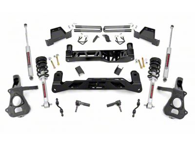 Rough Country 7-Inch Suspensoin Lift Kit with Lifted Struts and Premium N3 Shocks (14-18 2WD Silverado 1500 w/ Stock Cast Aluminum or Stamped Steel Control Arms)