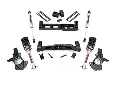 Rough Country 7.50-Inch Suspension Lift Kit with Lifted Struts and V2 Monotube Shocks (07-13 2WD Silverado 1500)