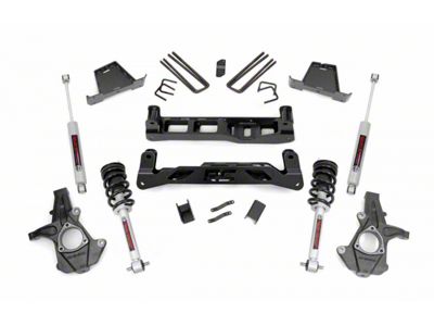 Rough Country 7.50-Inch Suspension Lift Kit with Lifted Struts and Premium N3 Shocks (07-13 2WD Silverado 1500)