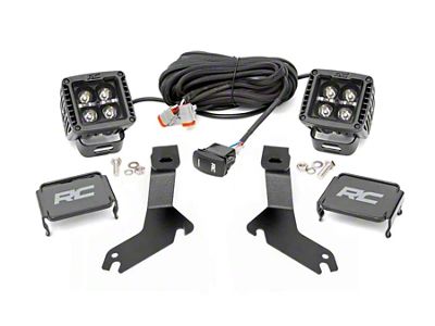 Rough Country Suspension Black Series Amber DRL LED Ditch Light Kit; Spot Beam (99-06 Silverado 1500)