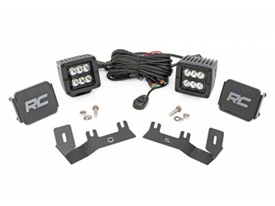 Rough Country Black Series LED Ditch Light Kit; Spot Beam (14-18 Silverado 1500)