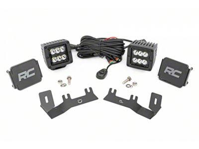 Rough Country Black Series LED Ditch Light Kit; Spot Beam (14-18 Silverado 1500)