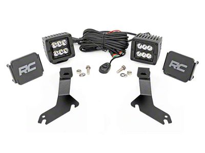 Rough Country Suspension Black Series LED Ditch Light Kit; Spot Beam (99-06 Silverado 1500)