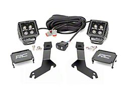 Rough Country Suspension Black Series White DRL LED Ditch Light Kit; Spot Beam (99-06 Silverado 1500)