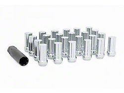 Rough Country Chrome Bulge Acorn Style Lug Nut Kit; M14 x 1.5; Set of 24 (99-23 Silverado 1500)