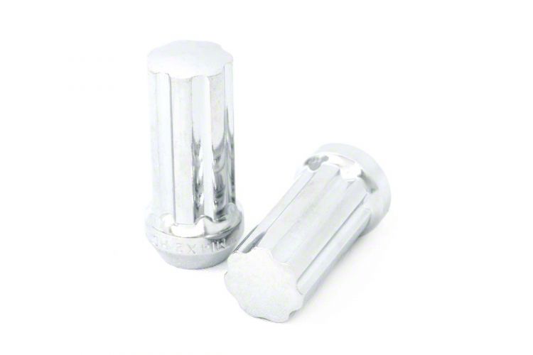 Rough Country Silverado 1500 Chrome Bulge Acorn Style Lug Nut Kit; M14 x 1.5; Set of 24 141524CH