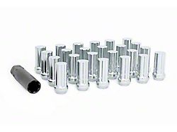 Rough Country Chrome Bulge Acorn Style Lug Nut Kit; M14 x 1.5; Set of 32 (99-26 Silverado 1500)
