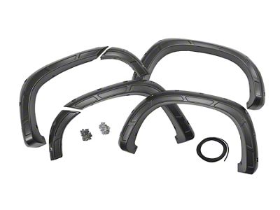 Rough Country Defender Fender Flares; Dark Ash (19-25 Silverado 1500, Excluding ZR2)