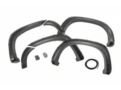 Rough Country Defender Fender Flares; GBA Black (19-25 Silverado 1500, Excluding ZR2)