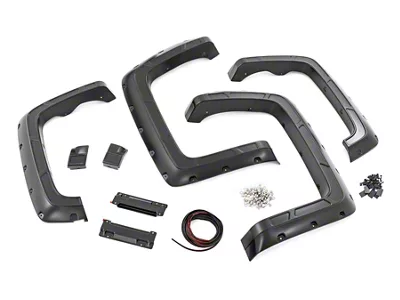 Rough Country Defender Fender Flares; Red Hot (19-25 Silverado 1500, Excluding ZR2)