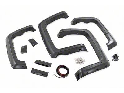 Rough Country Defender Fender Flares; Silver Ice Metallic (14-18 Silverado 1500 w/ 5.80-Foot Short Box)