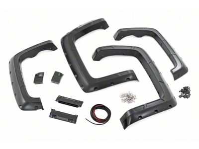 Rough Country Defender Fender Flares; Summit White (14-18 Silverado 1500 w/ 6.50-Foot Standard & 8-Foot Long Box)