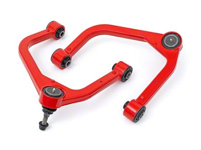 Rough Country Forged Upper Control Arms for 3 to 3.50-Inch Lift; Red (19-24 Silverado 1500)