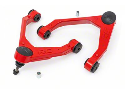 Rough Country Forged Upper Control Arms; Red (07-18 Silverado 1500)
