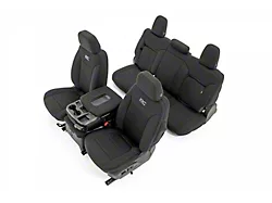Rough Country Neoprene Front and Rear Seat Covers; Black (19-24 Silverado 1500 Crew Cab w/o Rear Seat Storage or Cup Holder)