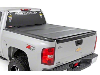 Rough Country Hard Tri-Fold Flip-Up Tonneau Cover (07-13 Silverado 1500 w/ 5.80-Foot Short Box & w/o Rail Caps)